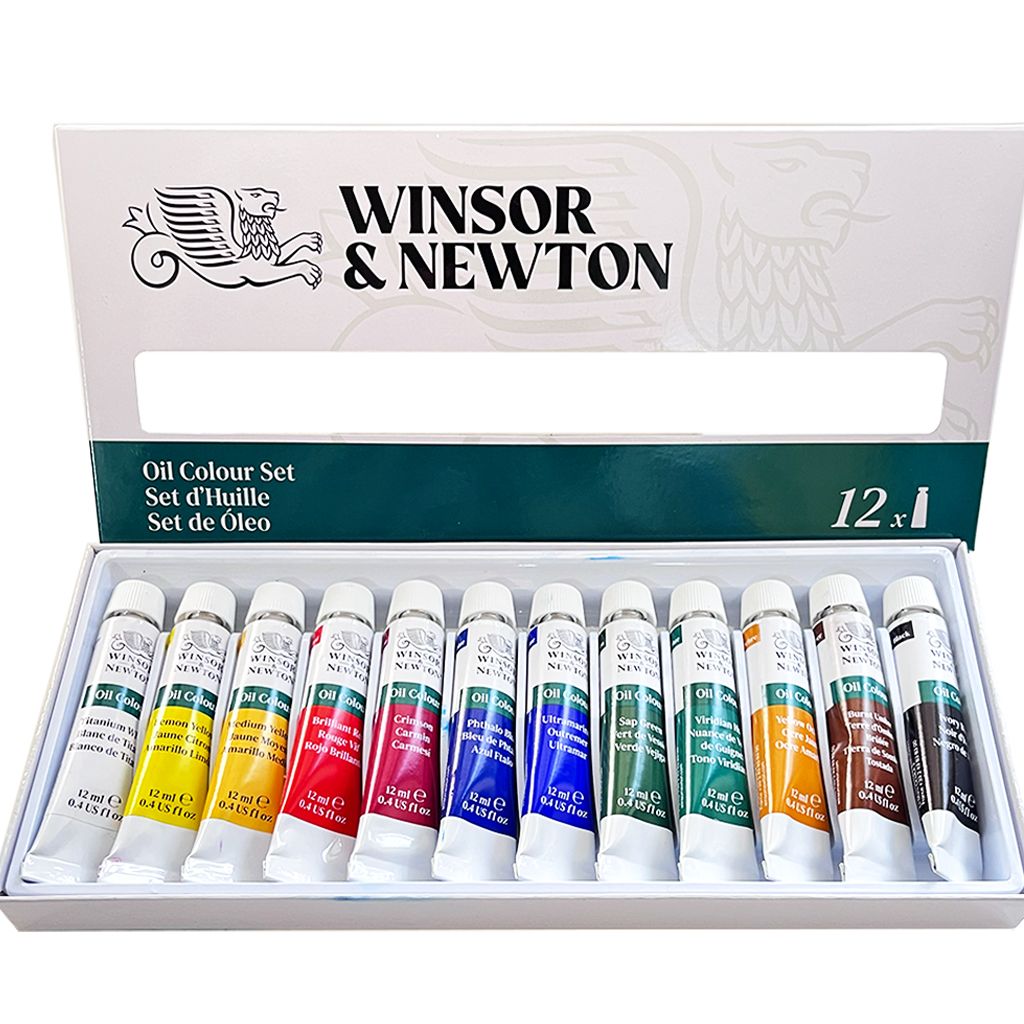 Winsor & Newton Introductory Set of 12 - Watercolour, Acrylic or Oil