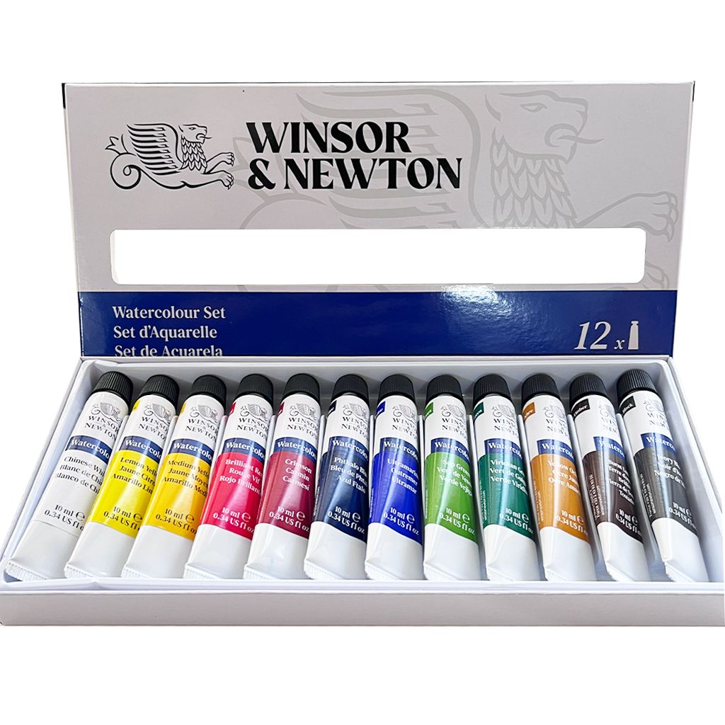Winsor & Newton Introductory Set of 12 - Watercolour, Acrylic or Oil