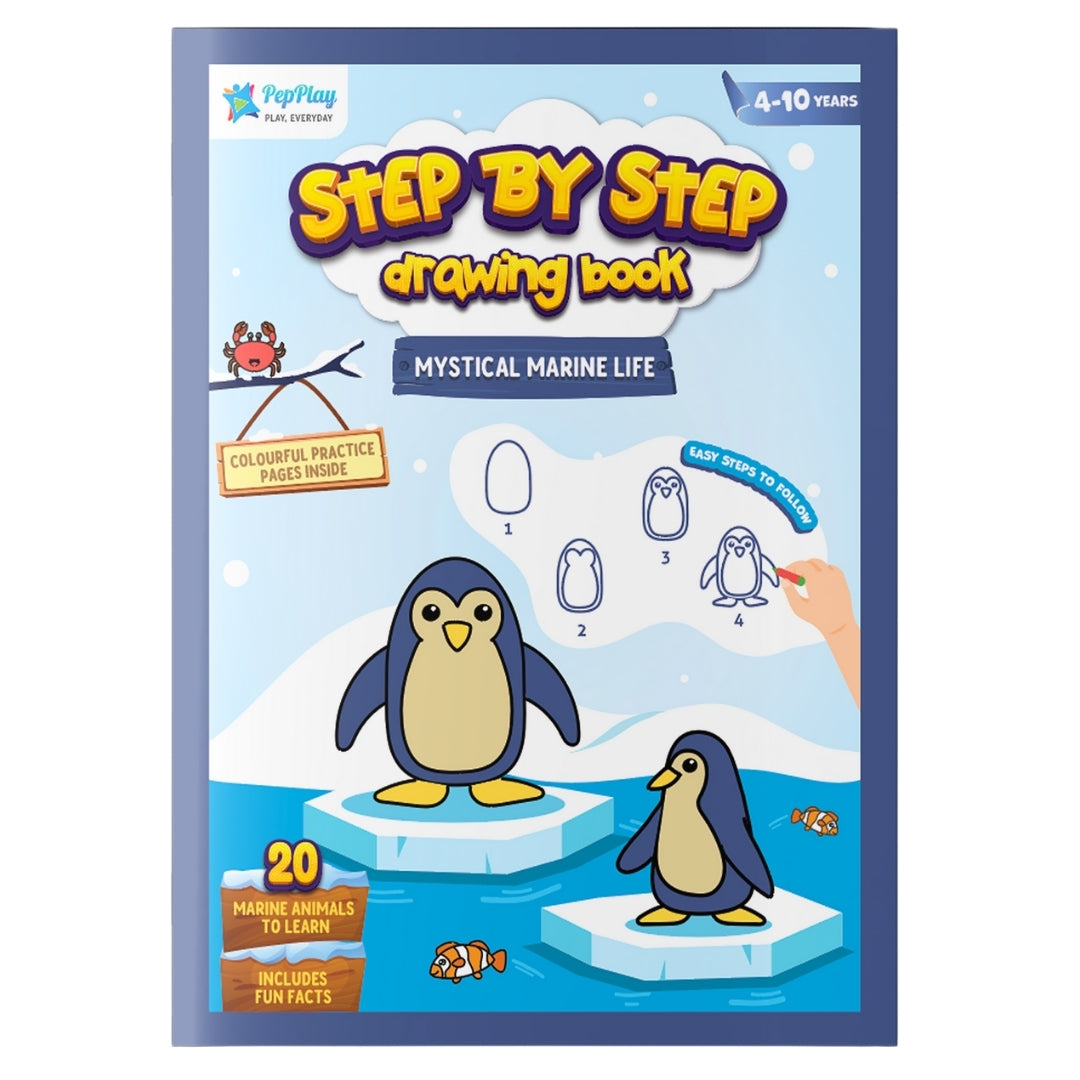 PepPlay Step By Step Drawing Book - Mystical Marine Life | Easy Drawing Practice for Kids | 5+ Years