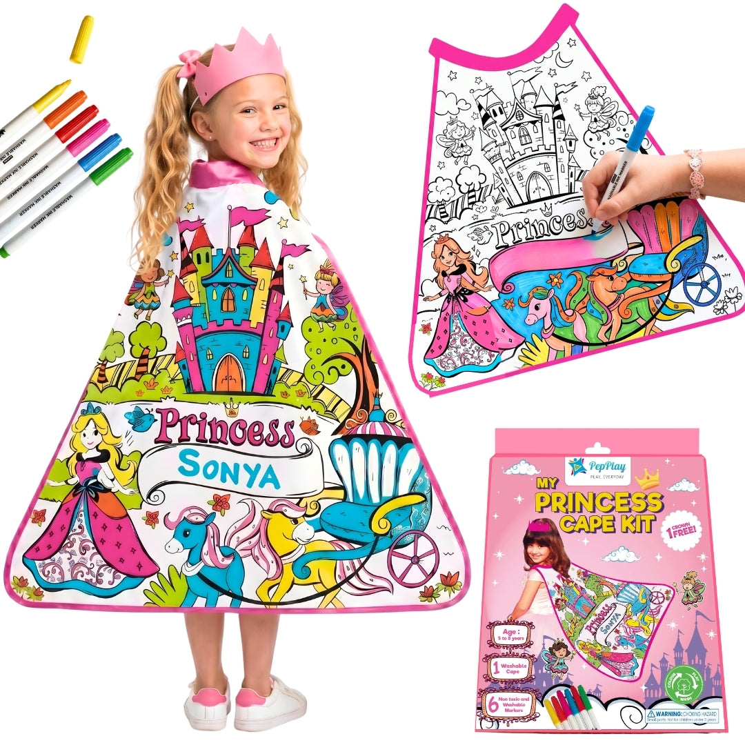 PepPlay My Princess Cape Kit | Colour, Wear & Pretend Play | 4+ Years
