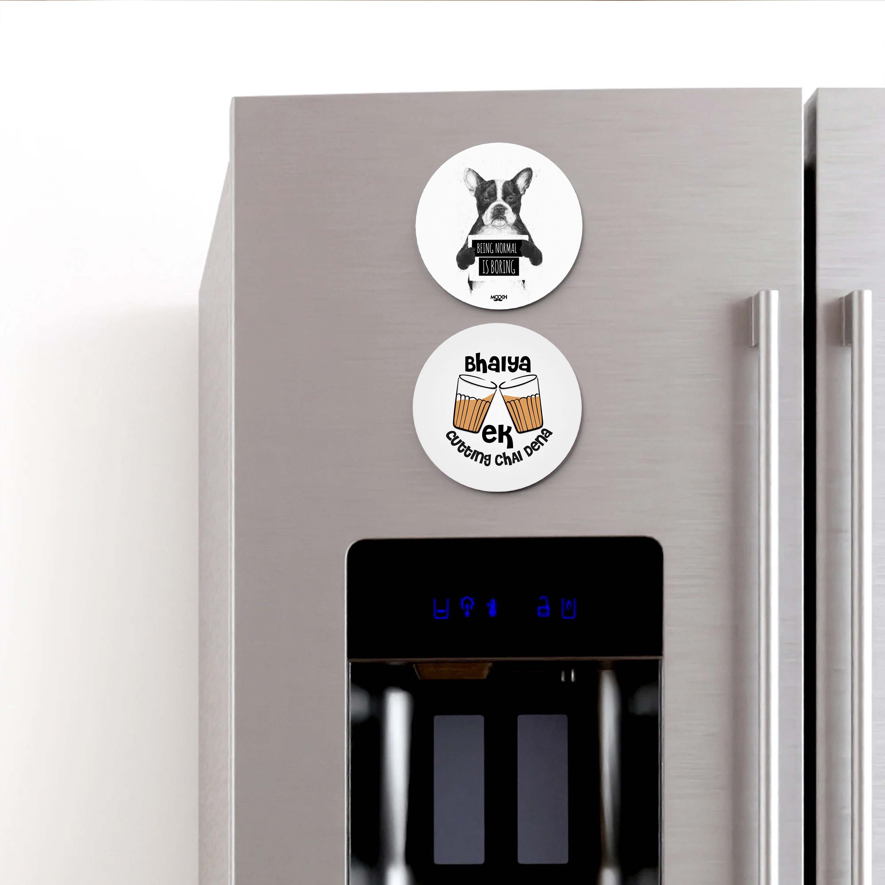 Mooch Magnetic Coaster - Bhaiya Ek Cutting Chai Dena