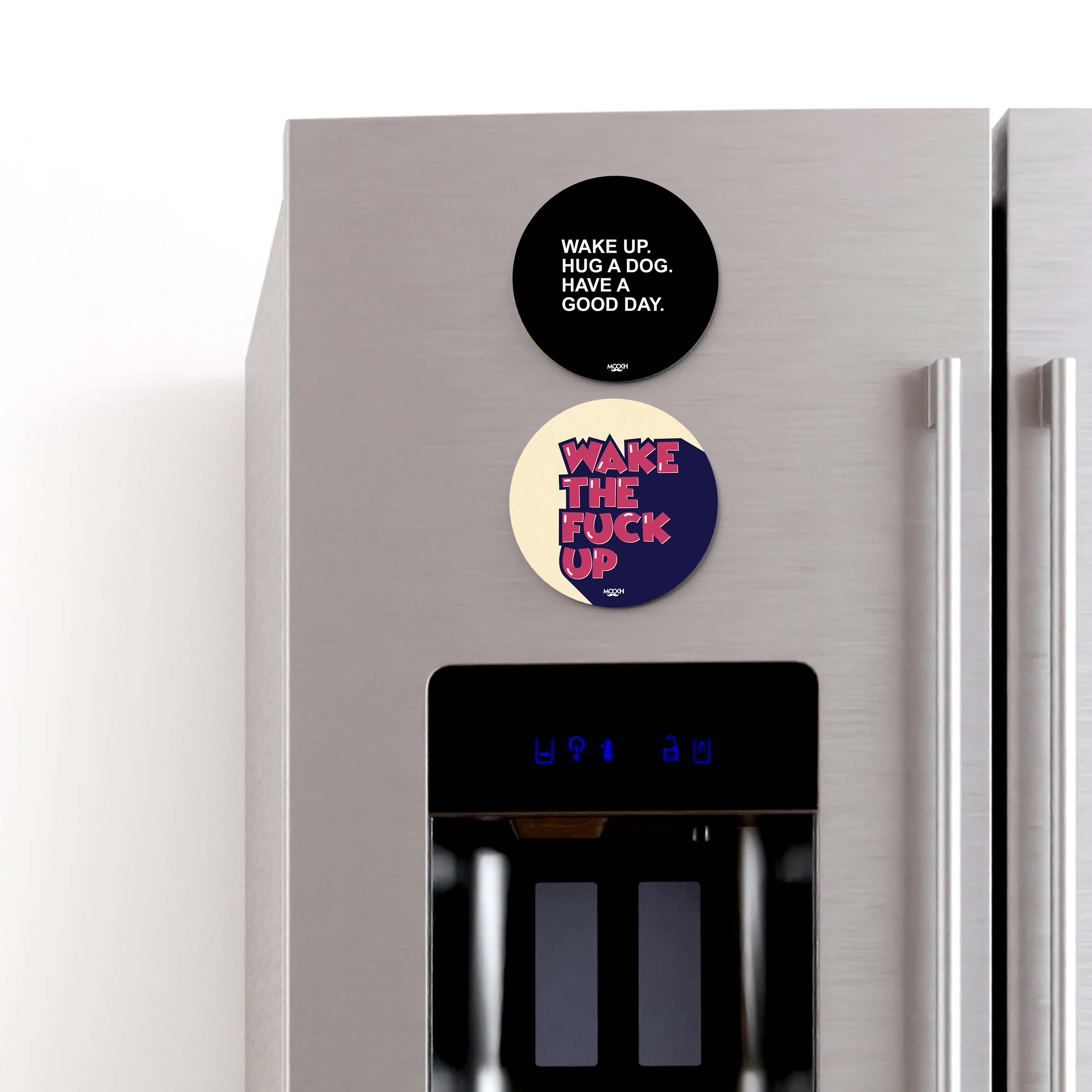 Mooch Magnetic Coaster - Wake Up Hug A Dog Mooch