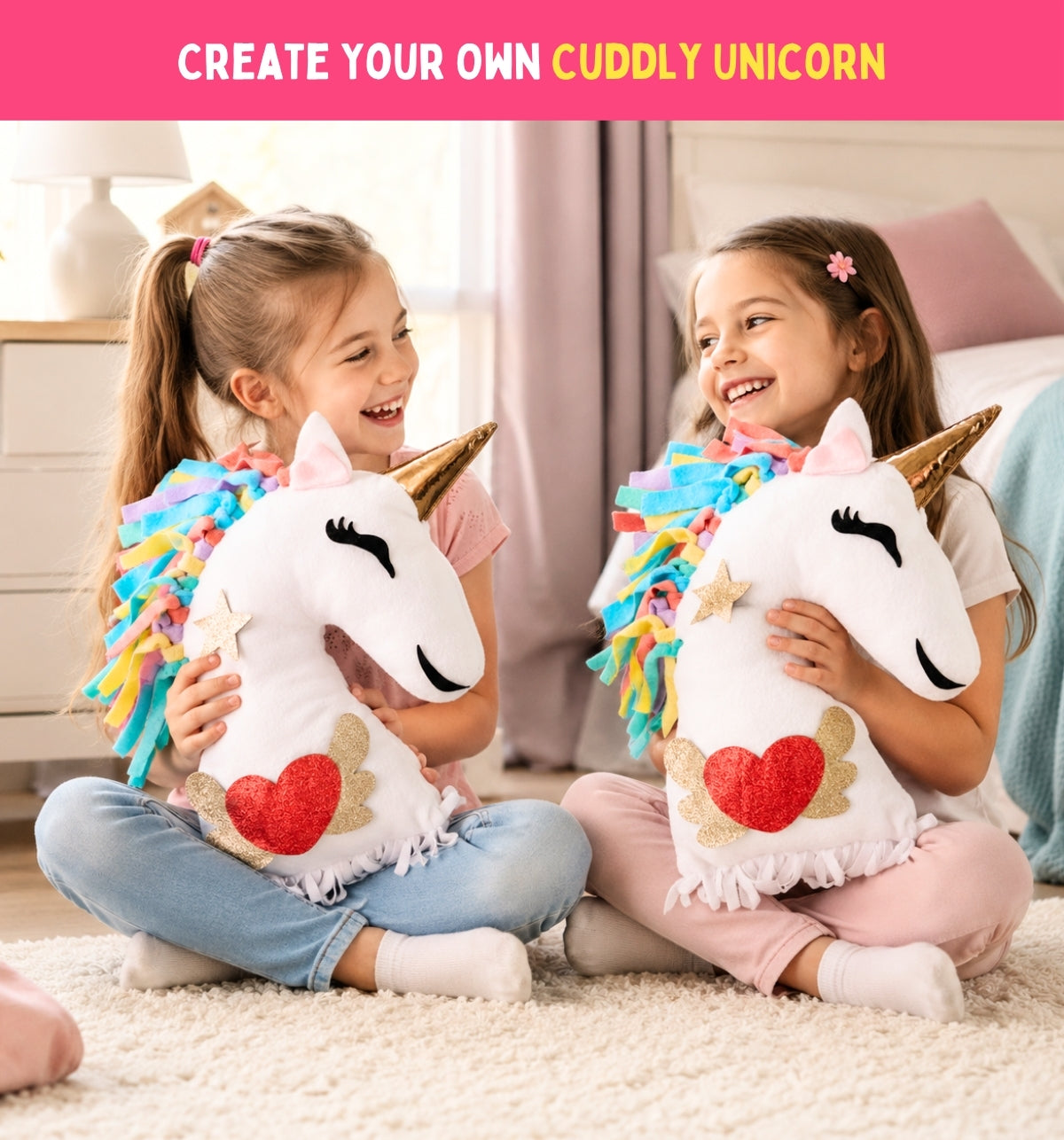 PepPlay Make Your Unicorn Pillow | No-Sew DIY Craft Fun | 6+ Years