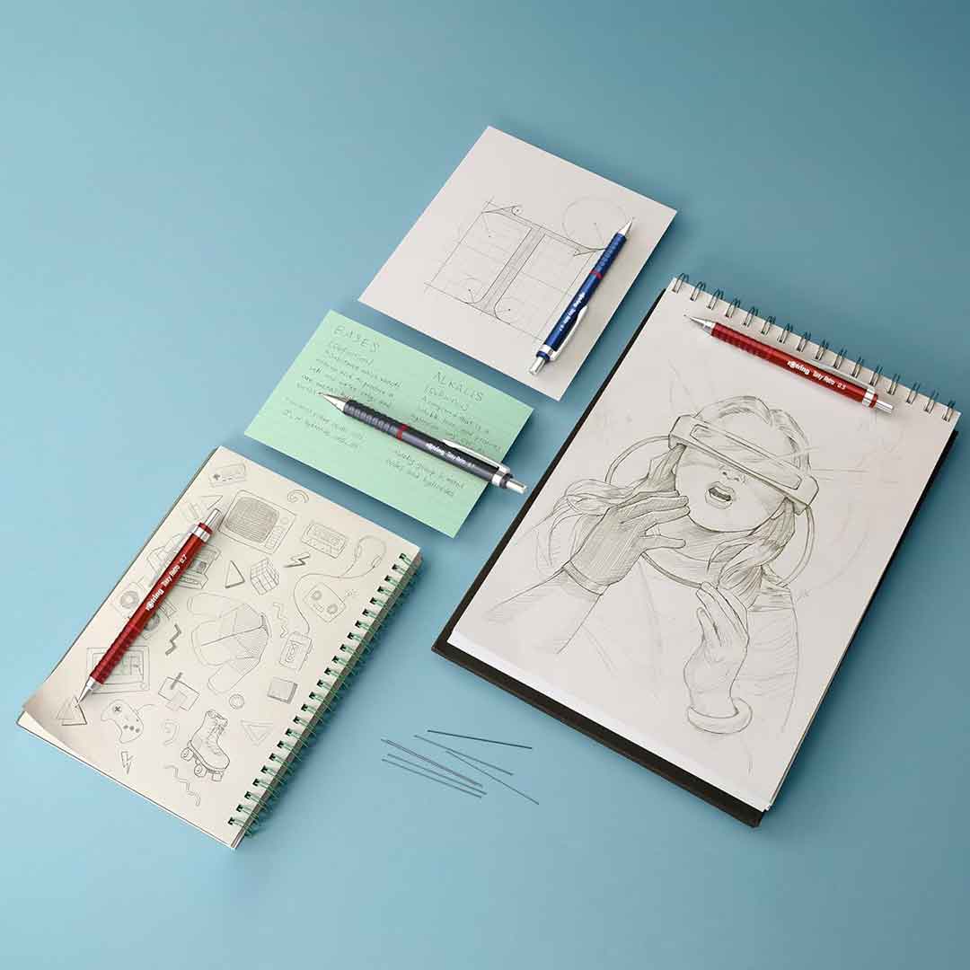 Rotring | Tikky | Retro | Mechanical Pencil | 0.7mm | Metallic Blue Rotring