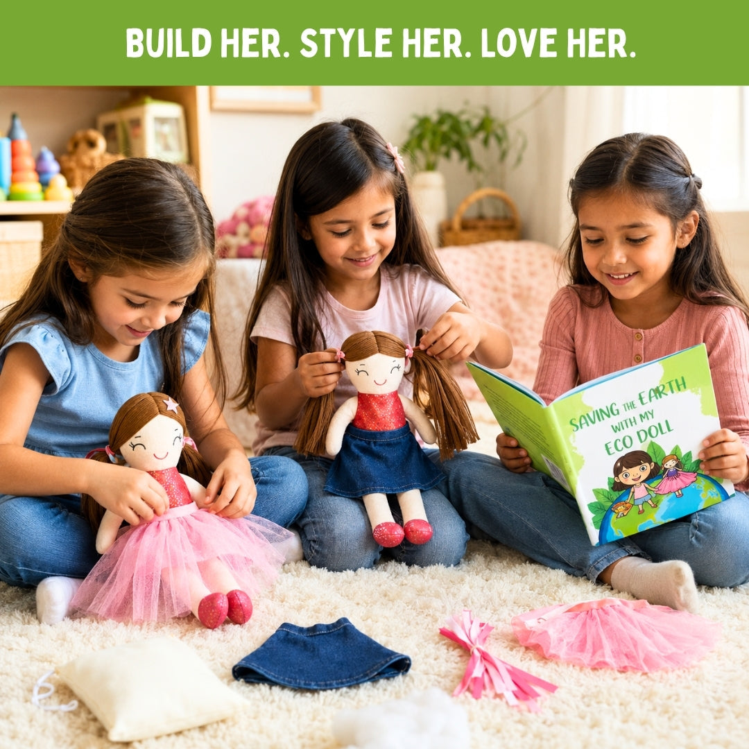 PepPlay Make Your Eco Doll | No-Sew DIY Sustainable Craft | 6+ Years