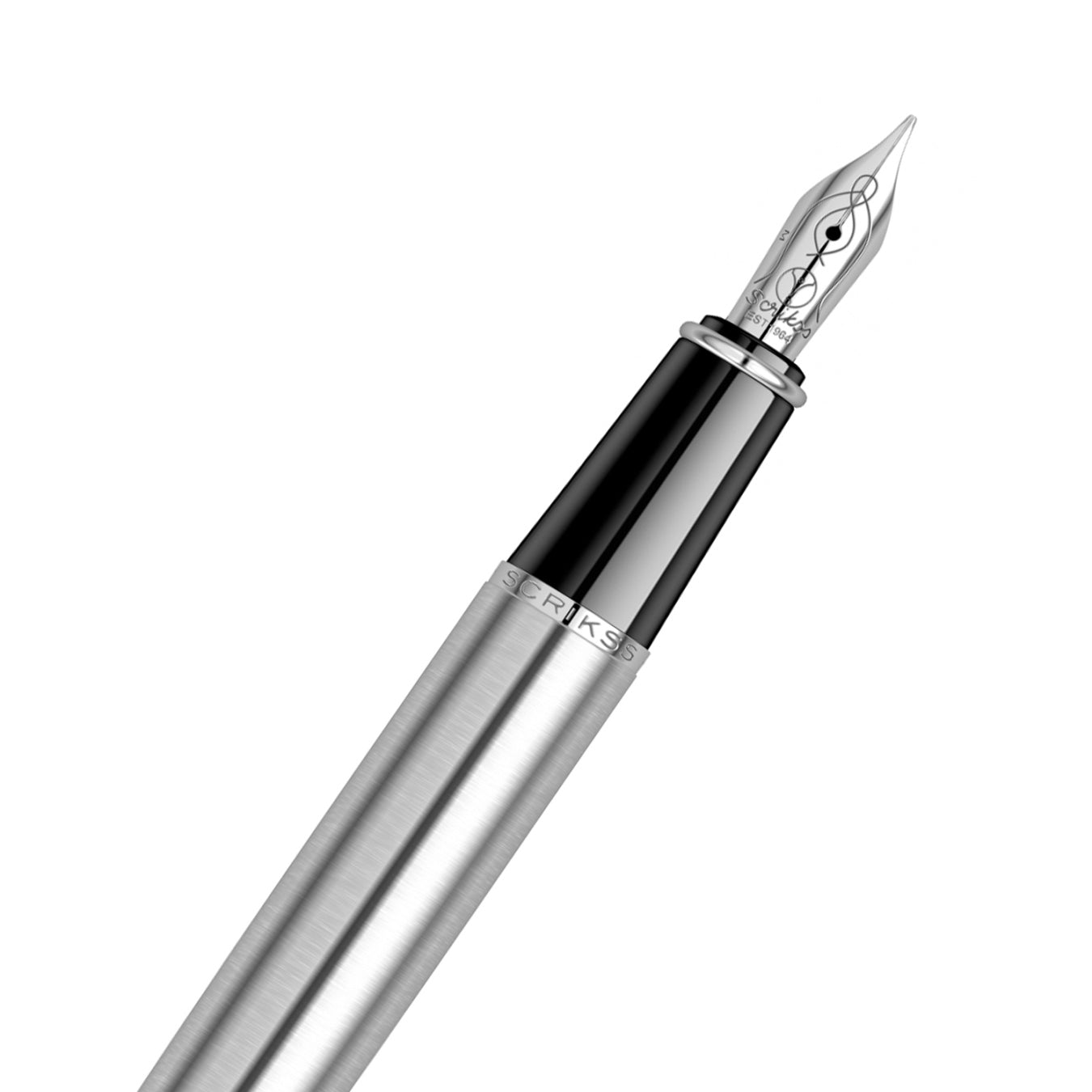 Scrikss | Metropolis 78M | Fountain Pen | Satin Chrome-CT Medium Scrikss