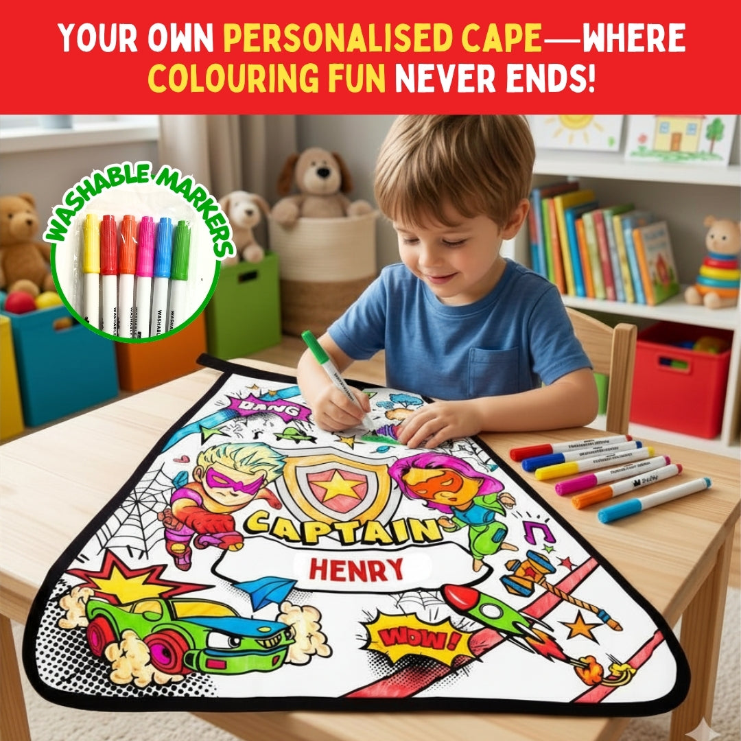PepPlay Colour Your Superhero Cape | Colour, Wear & Pretend Play | 4+ Years