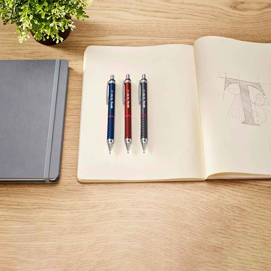 Rotring | Tikky | Retro | Mechanical Pencil | 0.7mm | Metallic Red Rotring