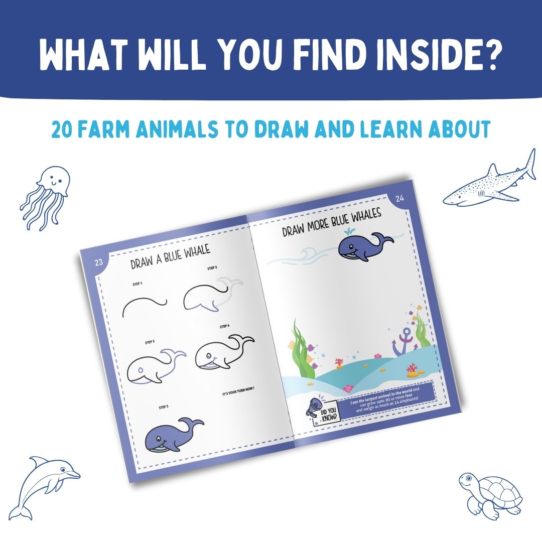 PepPlay Step By Step Drawing Book - Mystical Marine Life | Easy Drawing Practice for Kids | 5+ Years