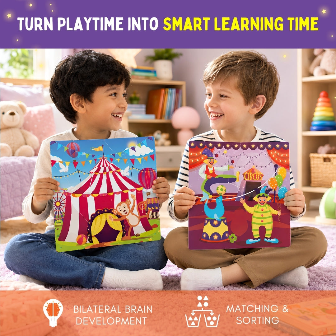 PepPlay Mosaic Sticker By Number - Circus Carnival | Boost Focus Through Sticker Art | 4+ Years