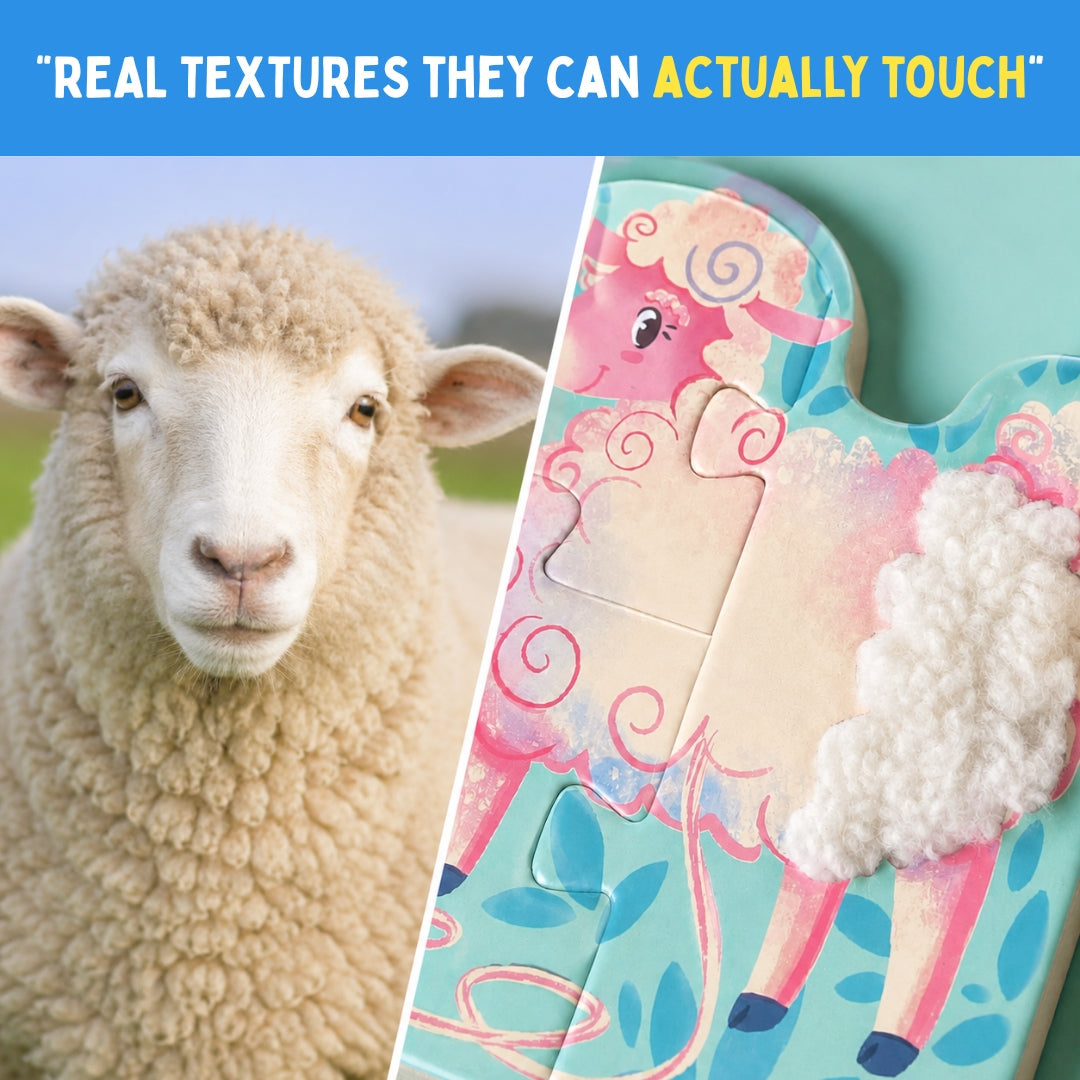 PepPlay My First Touch & Feel Puzzles - Farm Animals | Sensory Learning for Toddlers | 1+ Years