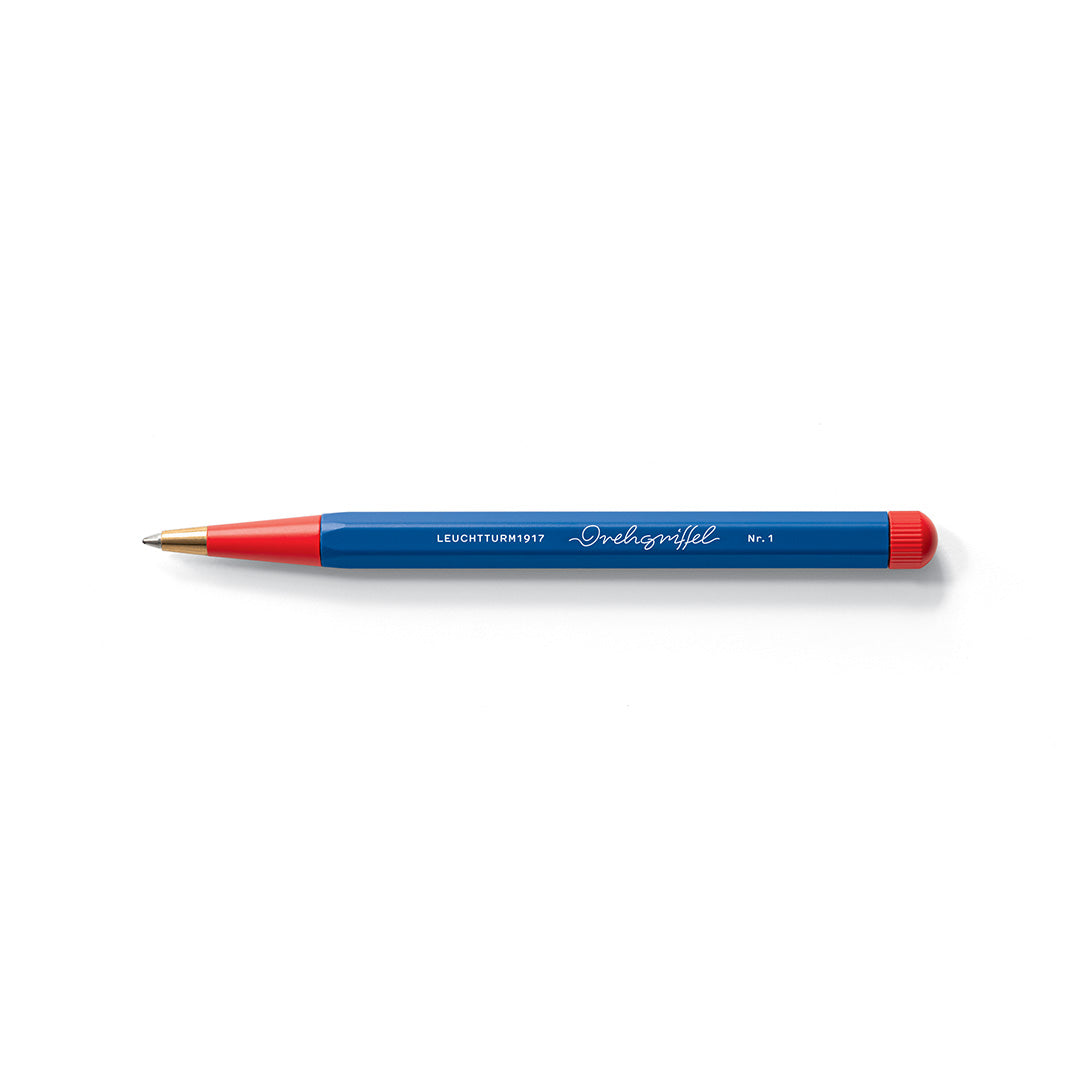 LEUCHTTURM1917 Ball Point Pen with Royal Blue Ink | Bauhaus Edition | Drehgriffel No. 1 | Royal Blue/Red | Twist Mechanism LEUCHTTURM1917