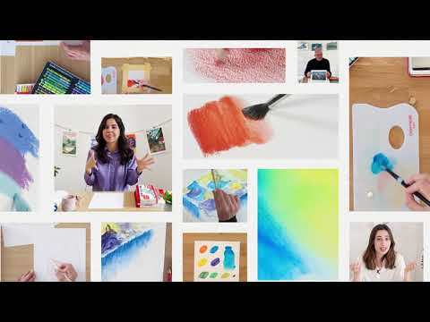 Caran D'Ache Creative Box: 9 Art Essentials with 3 Online Classes for Creative Exploration