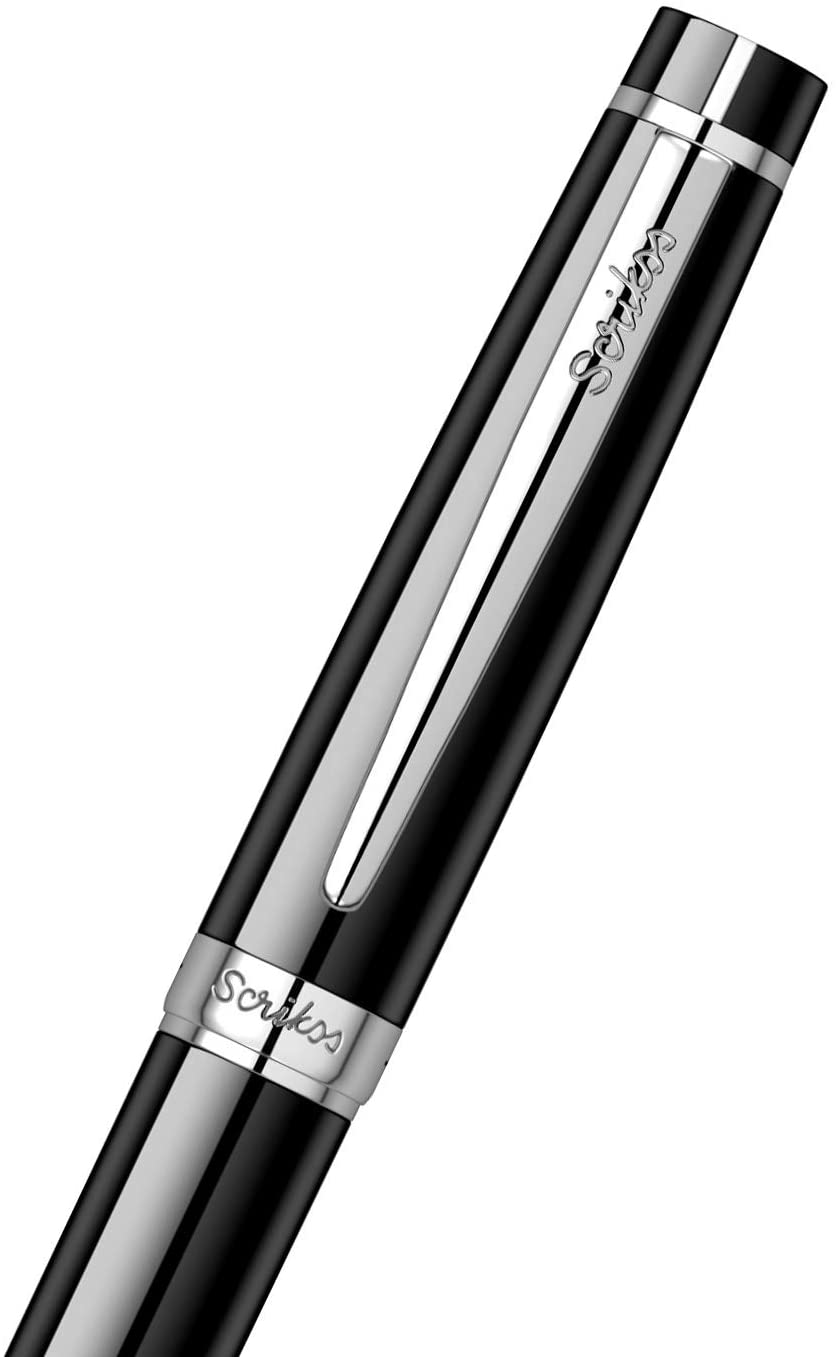 Scrikss | Honour 38 | Glossy Black | Fountain Pen | Medium Nib Scrikss