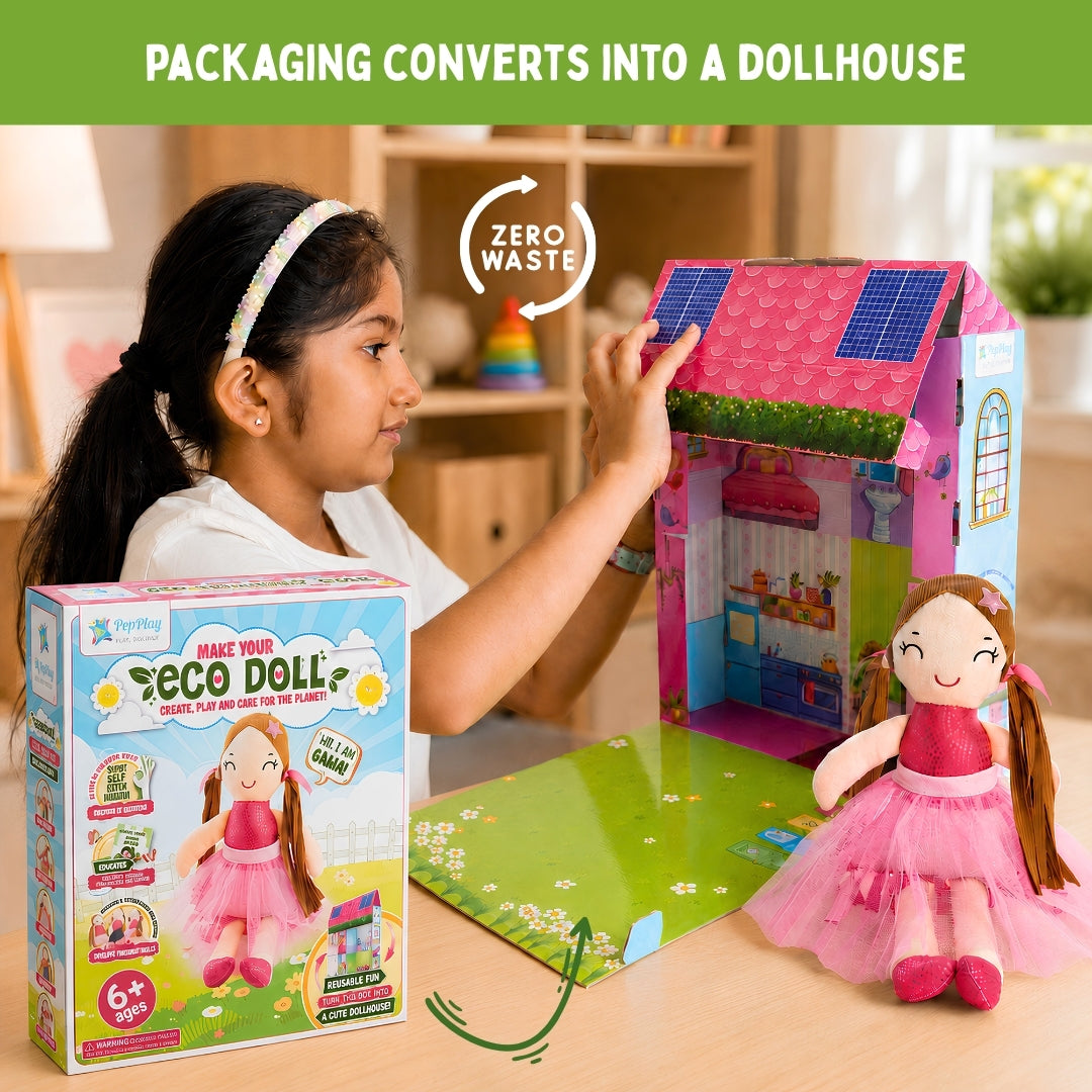 PepPlay Make Your Eco Doll | No-Sew DIY Sustainable Craft | 6+ Years