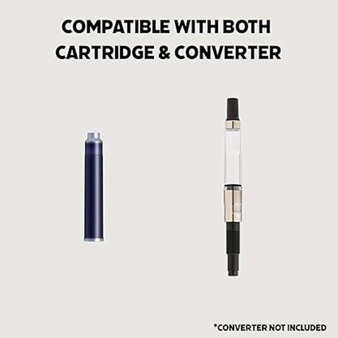 Scrikss Primeo Medium Nib Fountain Pen | 3 Cartridges Included | Stainless Steel Nib & ABS Body | Grey | in Blister Pack 7 Scrikss