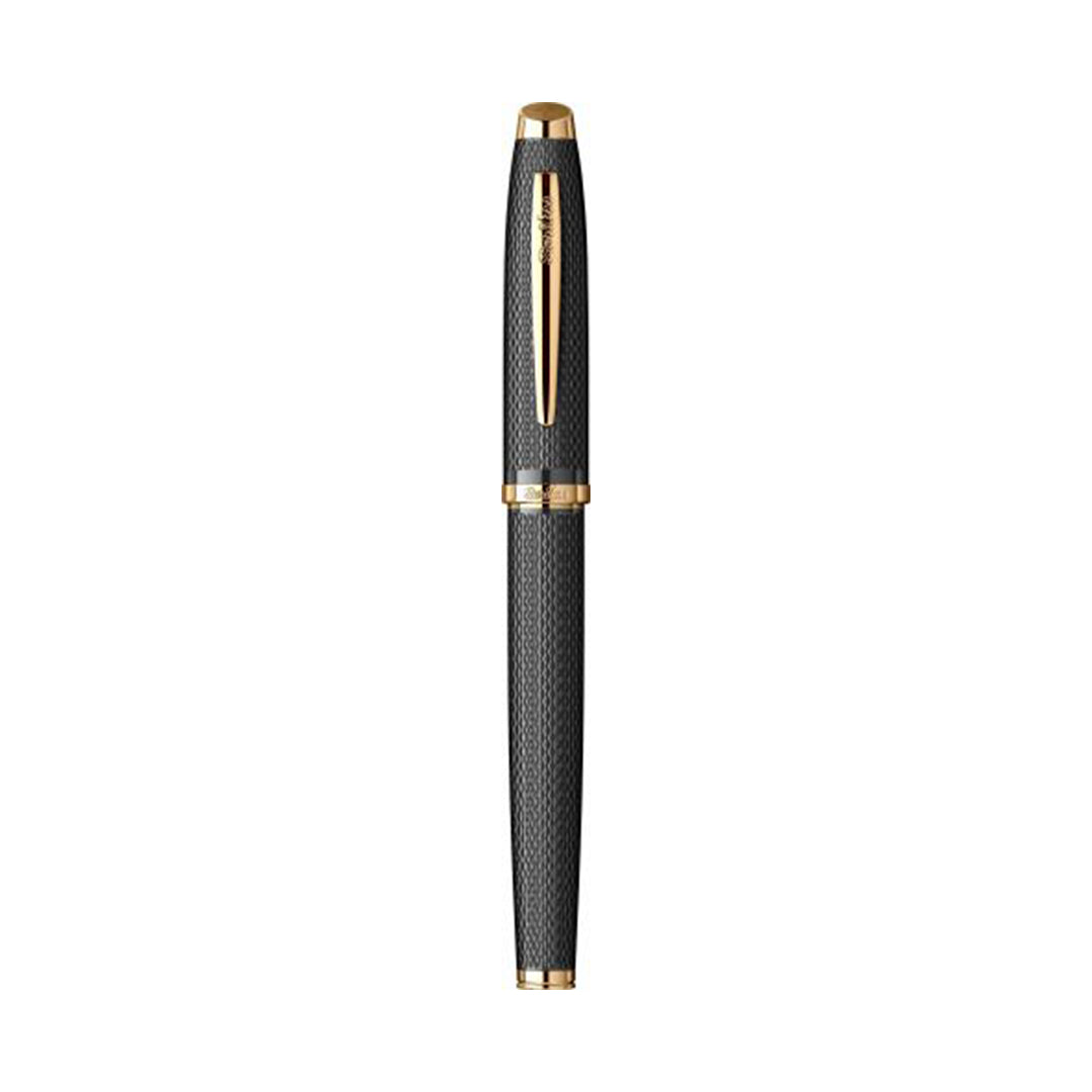 Scrikss | Oscar-390 | Roller Pen | Matt Black with Gold Trim Scrikss
