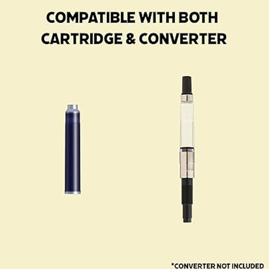 Scrikss Primeo Medium Nib Fountain Pen | 3 Cartridges Included | Stainless Steel Nib & ABS Body | Kiwi Green | in Blister Pack Scrikss