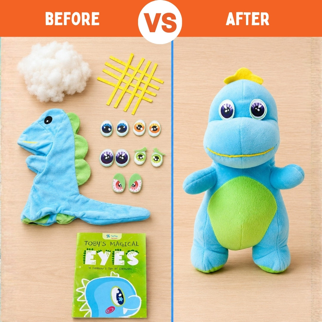 PepPlay Make Your Dinosaur Toy | No-Sew DIY Learning Toy | 4+ Years