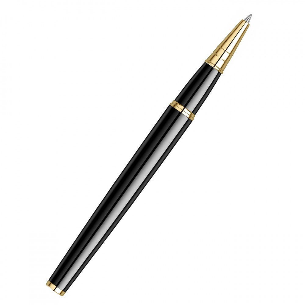 Scrikss | Honour 38 | Glossy Black | Roller Ball Point Pen | Gold Trims Scrikss