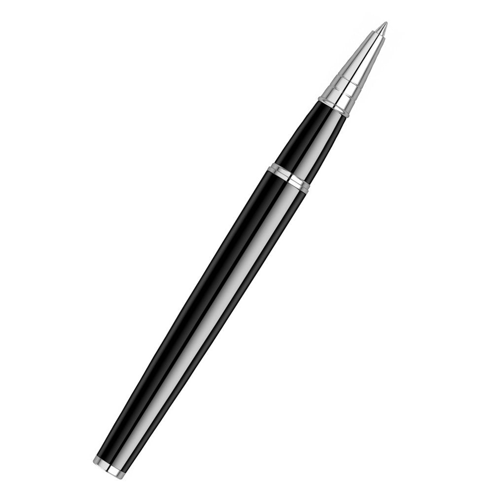 Scrikss | Honour 38 | Glossy Black | Roller Pen | Chrome Plated Trims Scrikss
