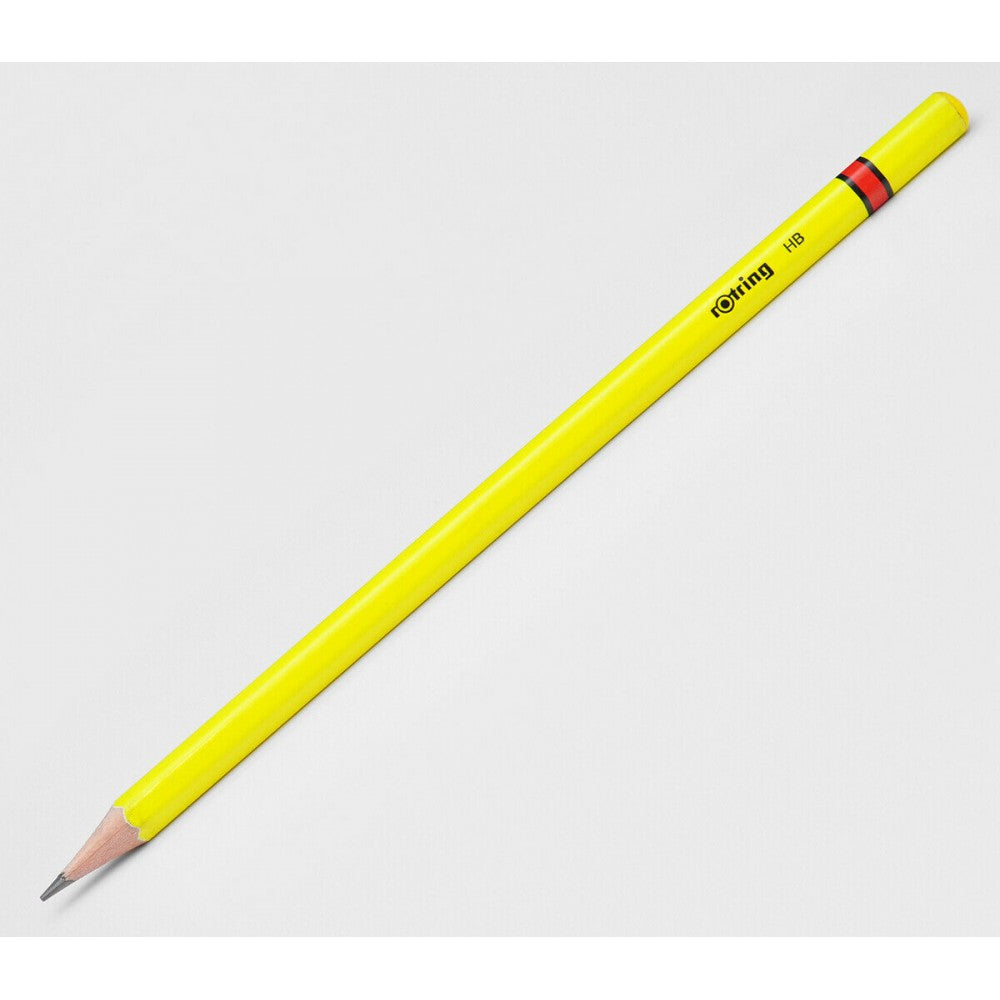 Rotring | Woodcase | HB Graphite Pencil | Neon Assorted Colours | Blister Pack of 4 Wooden Pencils Rotring