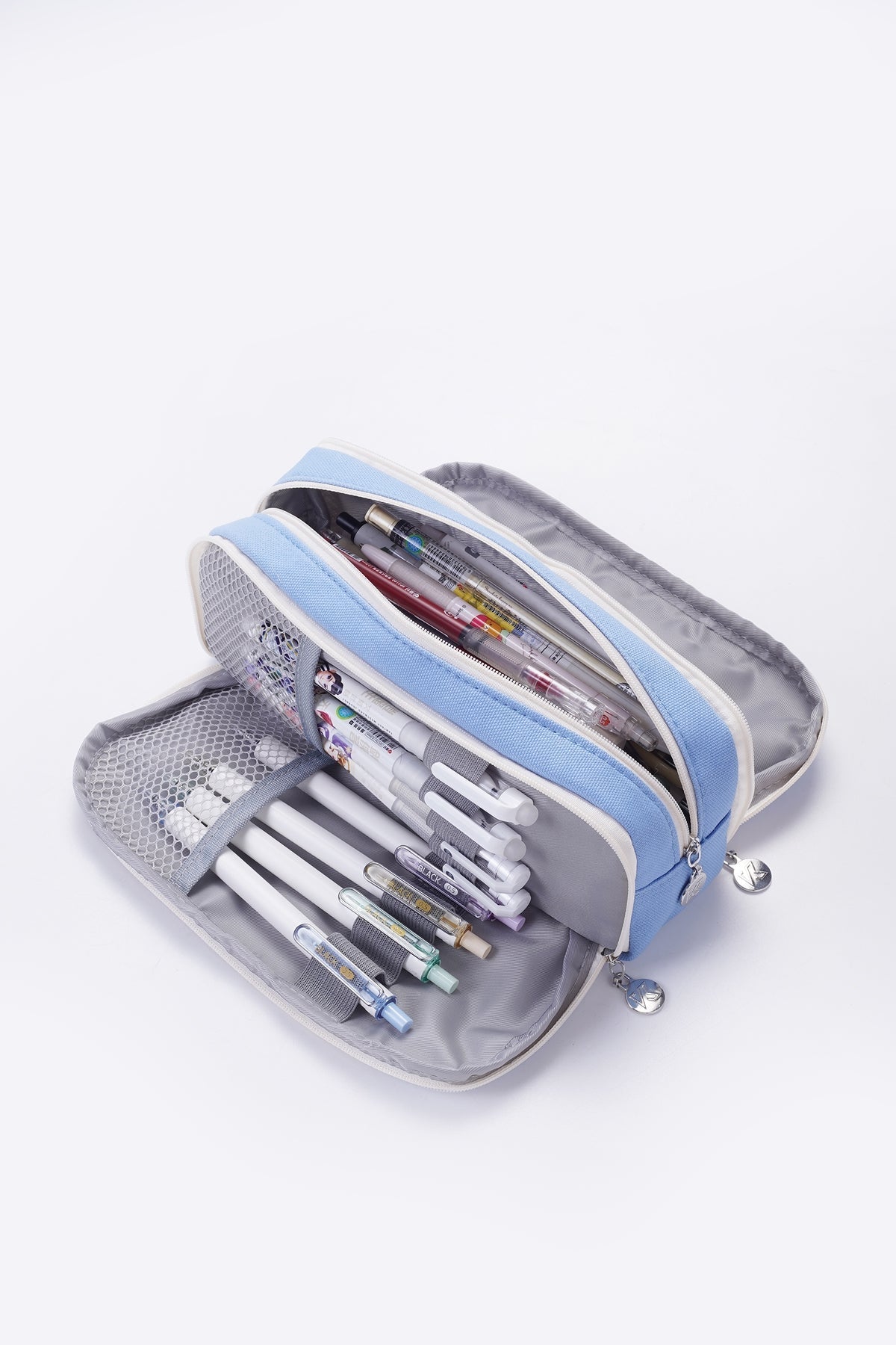 Tri-zip Organizer Pouch - Light Blue Kidgets
