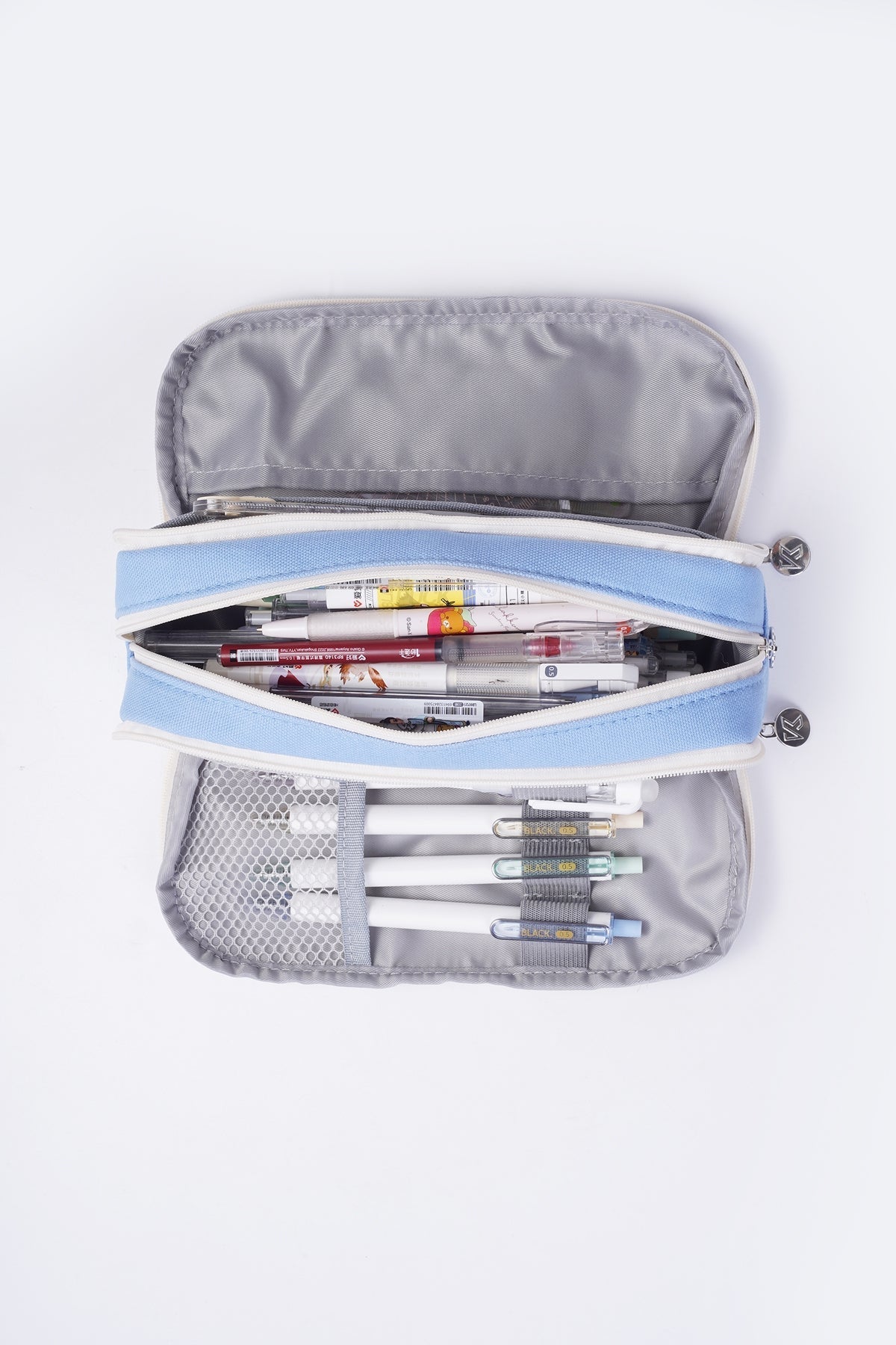 Tri-zip Organizer Pouch - Light Blue Kidgets