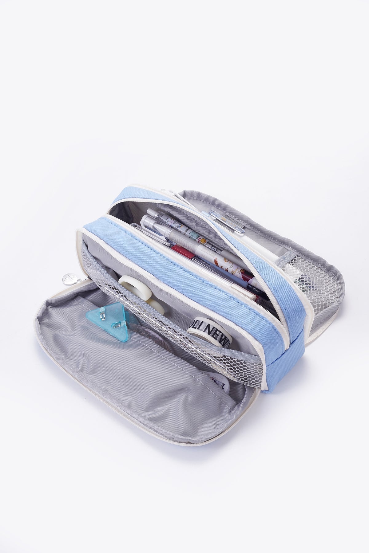 Tri-zip Organizer Pouch - Light Blue Kidgets