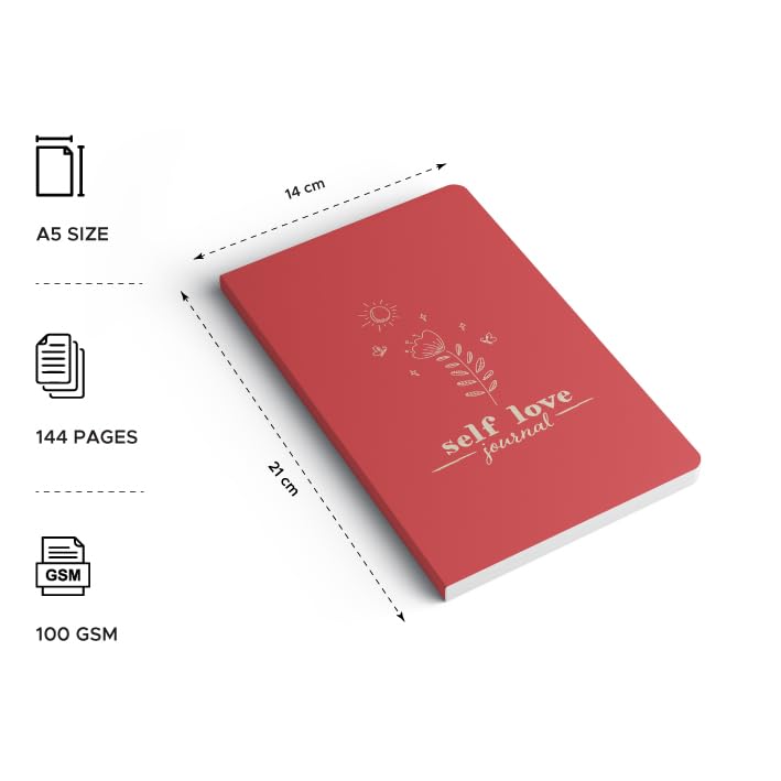 Factor Notes 90 GSM A5 Notebook Plain - 160 Pages (Self Love) Factor Notes