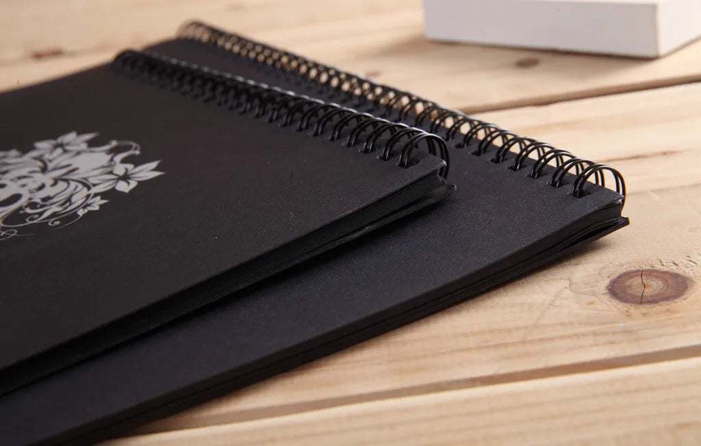 Artrack Black Drawing Sketchbook Wire Bound 32 Sheets