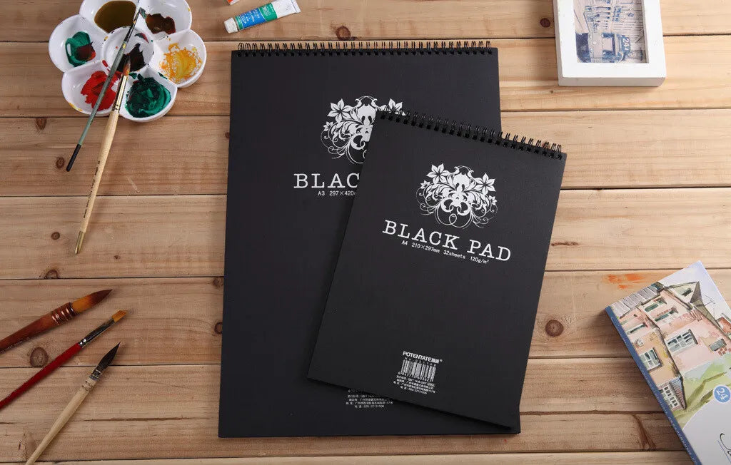 Artrack Black Drawing Sketchbook Wire Bound 32 Sheets
