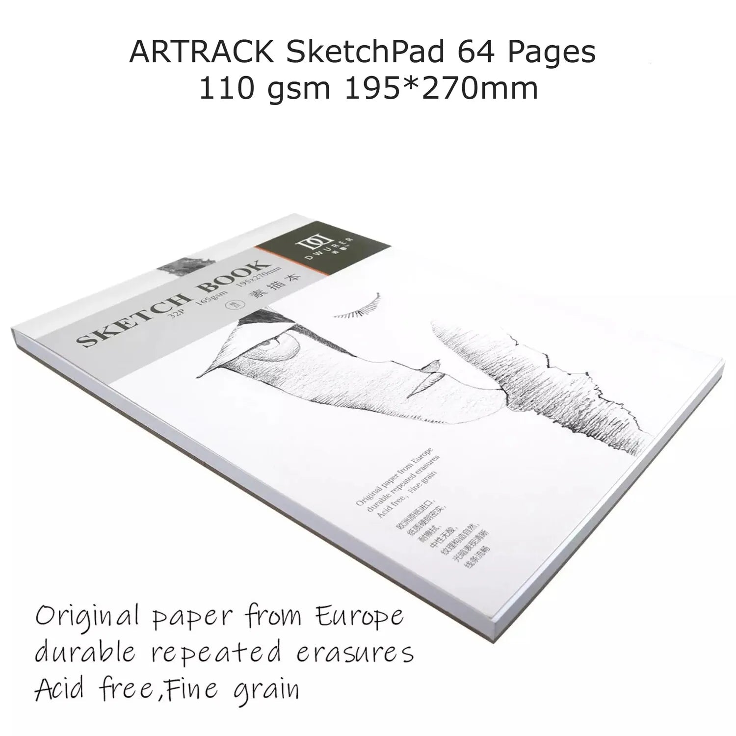 Artrack Sketch Pad 32 Sheets/64 Pages 110gsm 195x270mm