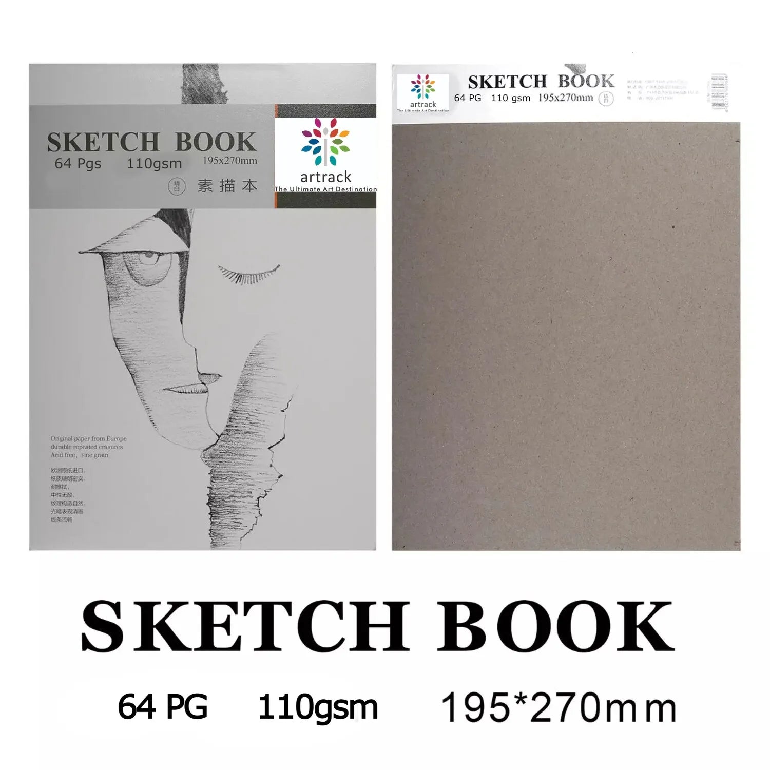 Artrack Sketch Pad 32 Sheets/64 Pages 110gsm 195x270mm