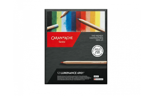 Caran d’Ache Luminance 6901 Set of 12 – Premium Artist Colour Pencils