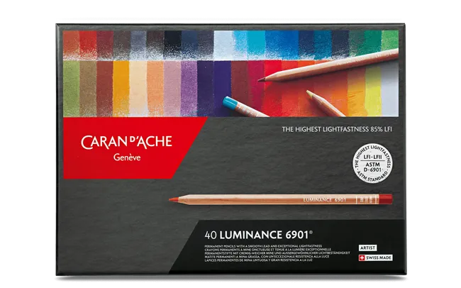 Caran d’Ache Luminance 6901 Set of 40 – Best Artist Colour Pencils