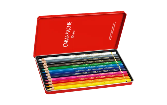 Caran D'Ache Artist Pablo Color Pencils 12 Shades