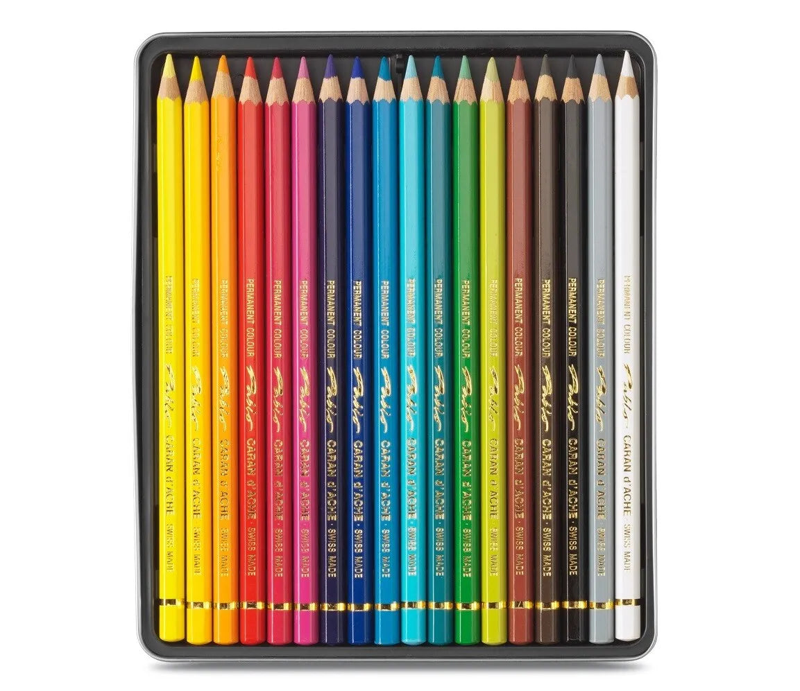 Caran D'Ache Artist Pablo Color Pencils 18 Shades