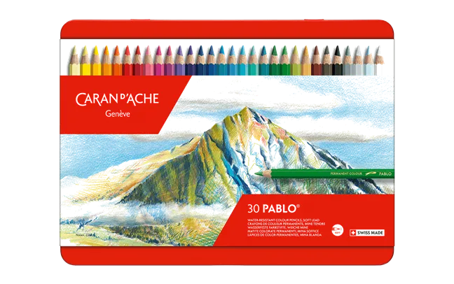 Caran D'Ache Artist Pablo Color Pencils 30 Shades