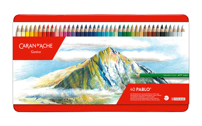 Caran D'Ache Artist Pablo Color Pencils 40 Shades