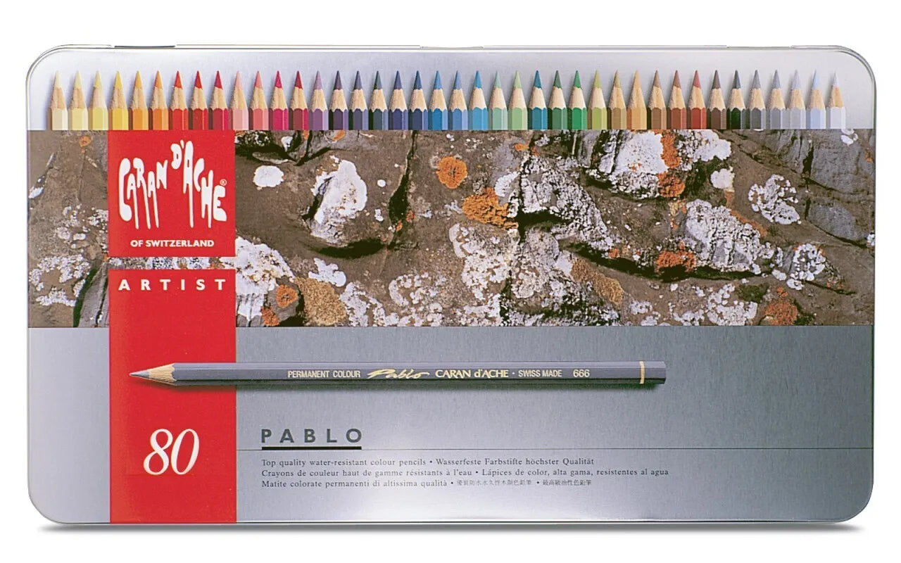 Caran D'Ache Artist Pablo Color Pencils 80 Shades