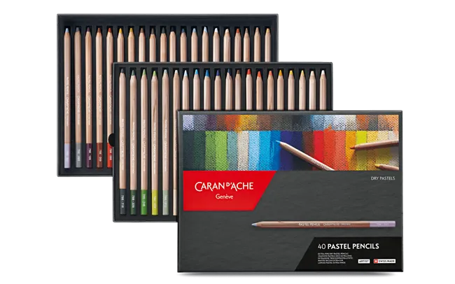 Caran D'Ache Artist Pastel Pencil 40 Shades Box