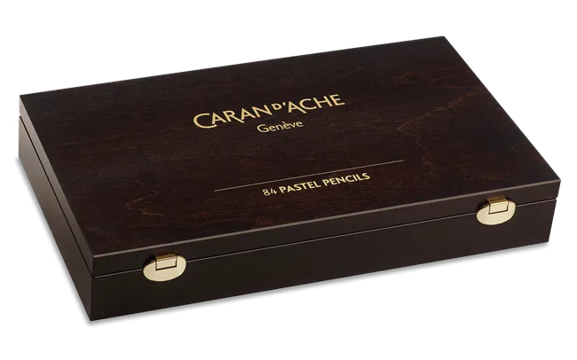 Caran D'Ache Artist Pastel Pencil Woodbox 84 Pcs
