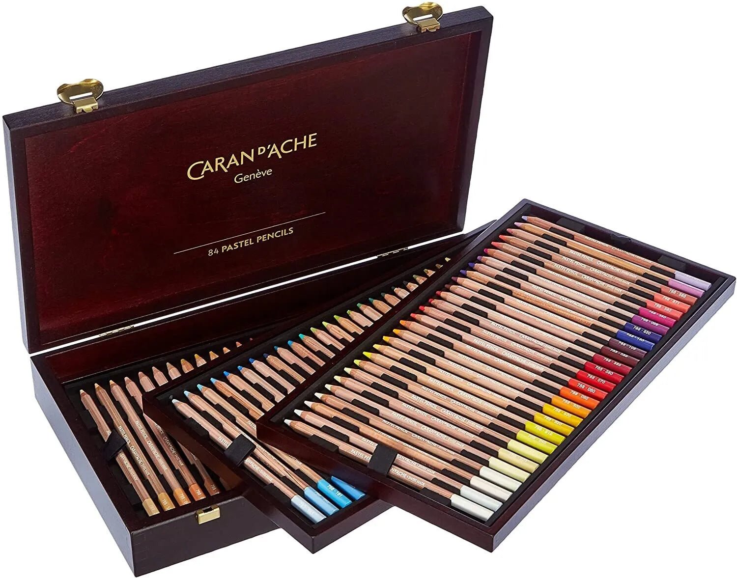 Caran D'Ache Artist Pastel Pencil Woodbox 84 Pcs