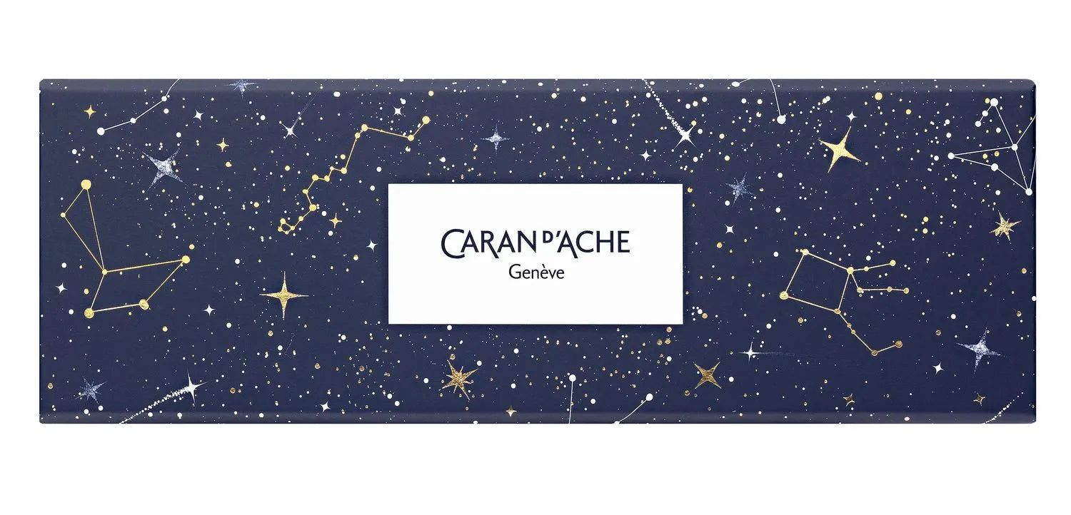 Caran D'Ache Cosmic Blue Special Edition 10 Metallic Colour Pencils Set
