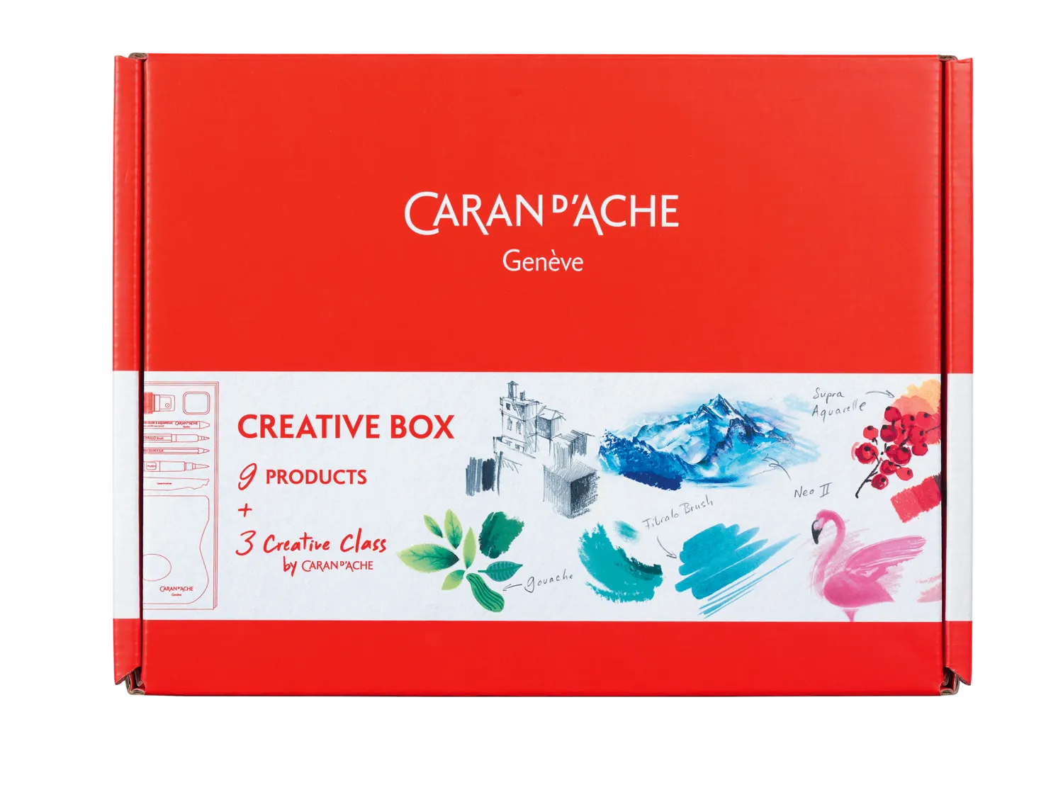 Caran D'Ache Creative Box: 9 Art Essentials with 3 Online Classes for Creative Exploration