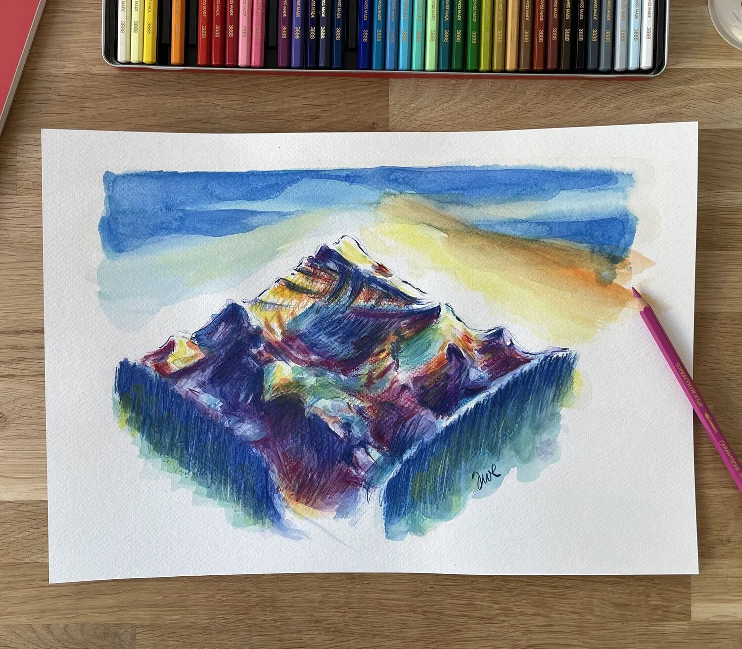 Caran D'Ache Creative Box: 9 Art Essentials with 3 Online Classes for Creative Exploration