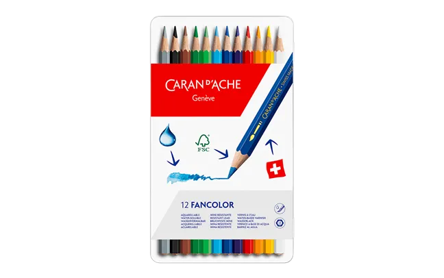 Caran D'Ache Fancolor Pencils Assorted 12 Pcs