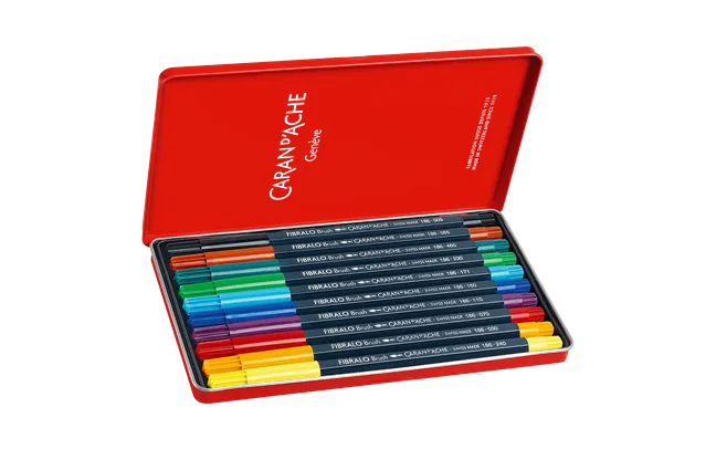 Caran D'Ache Fibralo Water Soluble Brush Pens Sets