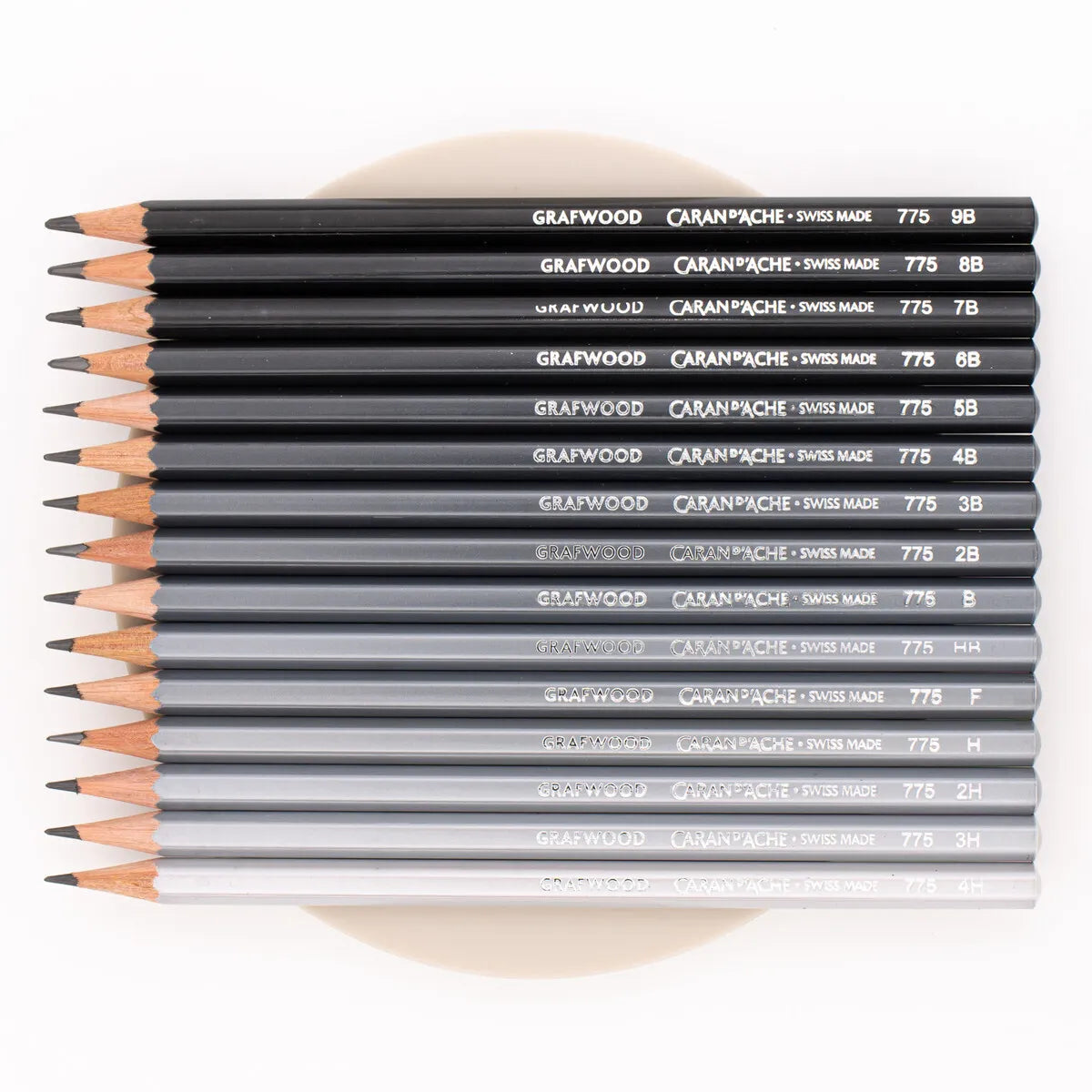 Caran D'Ache Grafwood Pencils - Open Stock | 15 Graphite Shades (4H to 9B) | Artist & Technical Drawing Pencils